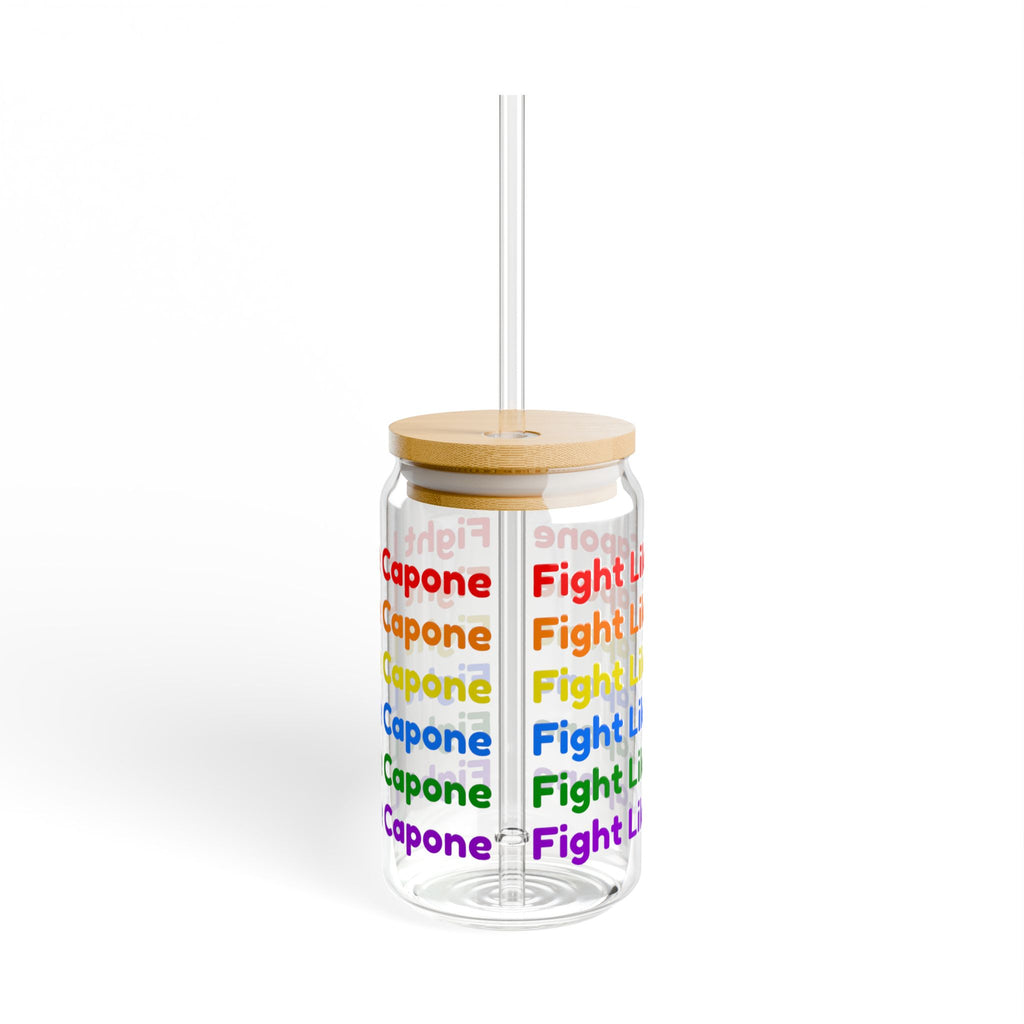 Fight Like Capone — 16oz Clear Straw Glass Tumbler