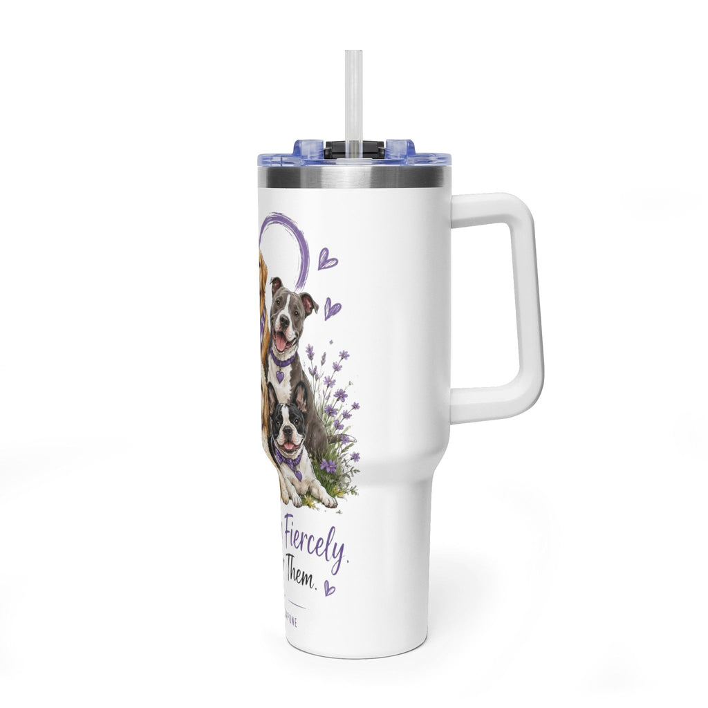 'Love Them Fiercely, Fight For Them Always' — 40oz Vacuum Tumbler